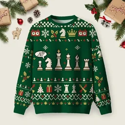 Christmas Checkmate Ugly Christmas Sweater Xmas Party Outfits Gifts For Chess Lovers