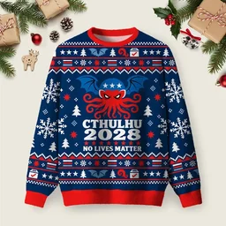 Cthulhu No Lives Matter Ugly Christmas Sweater Xmas Party Outfits Xmas Gifts For Brother