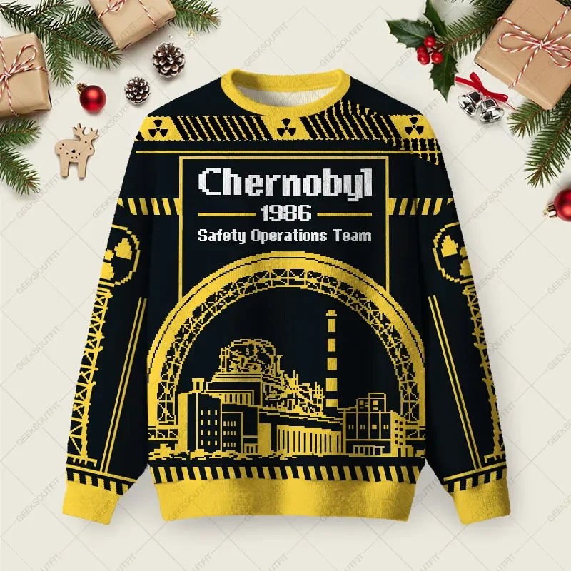 Chernobyl 1986 Safety Operation Team Ugly Christmas Sweater Xmas Apparel Christmas Wife Gifts