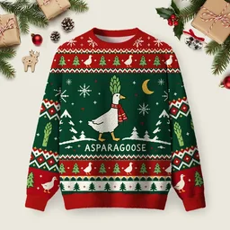 Asparagoose Ugly Christmas Sweater Xmas Apparel Christmas Gifts For Sister