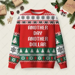 Another Day Another Dollar Ugly Christmas Sweater Funny Xmas Sweaters Christmas Gifts For Dad