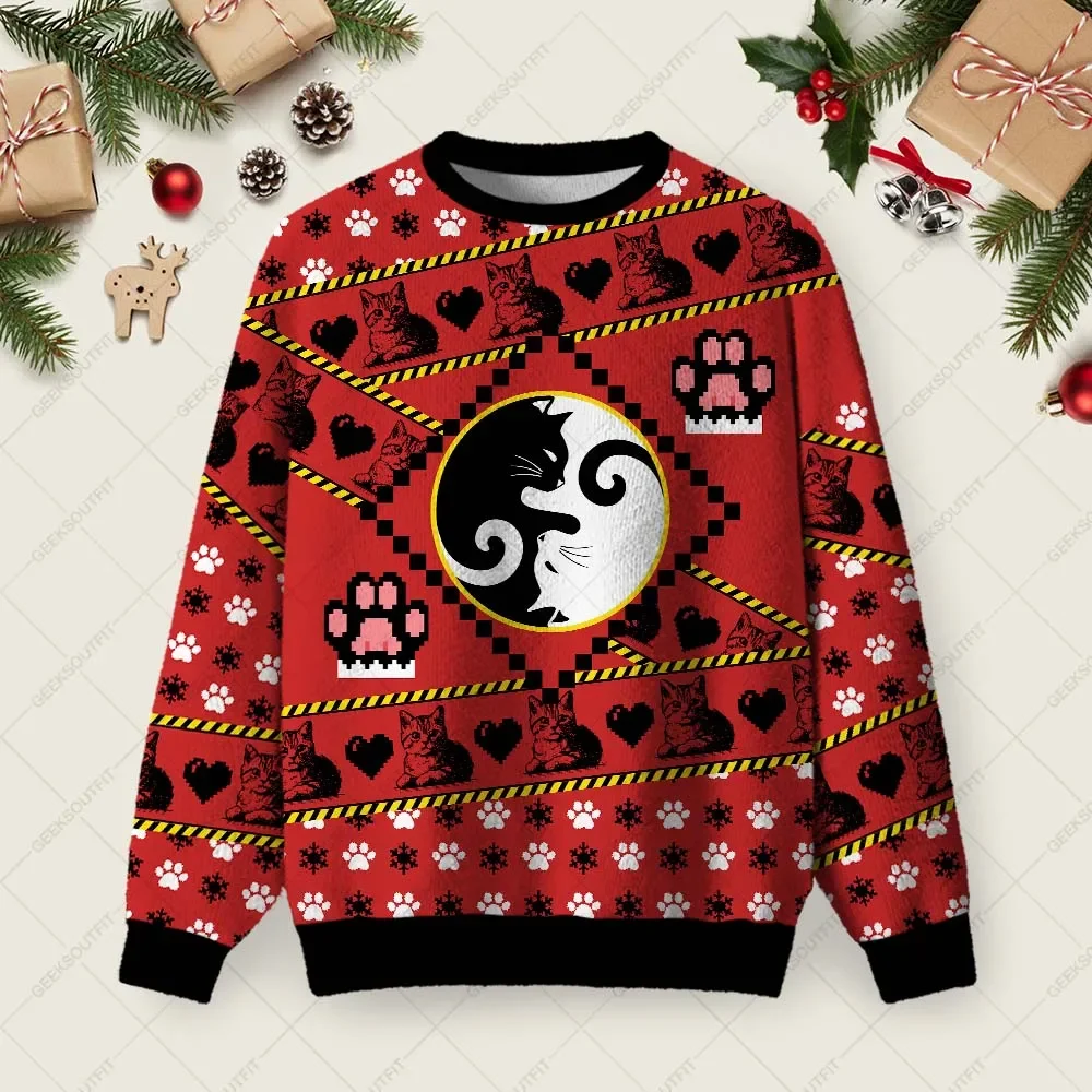 Cats Humour Ugly Christmas Sweater Christmas Vacation Clothing Xmas Gifts For Cat Lovers