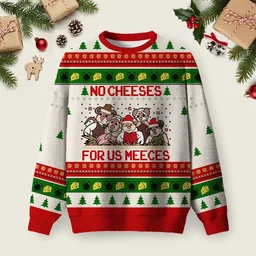 Cheese Mice Ugly Christmas Sweater Xmas Clothing Xmas Gift For Husband