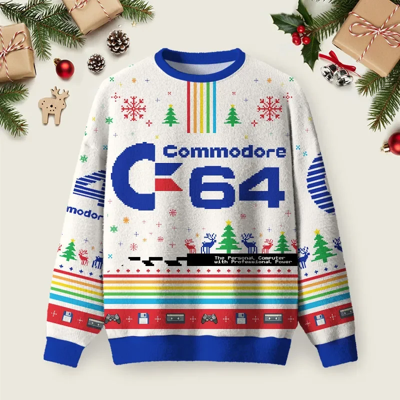Commodore 64 Ugly Christmas Sweater Xmas Clothing Christmas Gifts For Husband