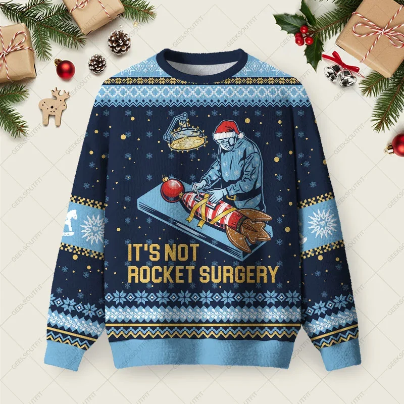 It Is Not Rocket Surgery Ugly Christmas Sweater Christmas Outfits Xmas Gifts For Dad