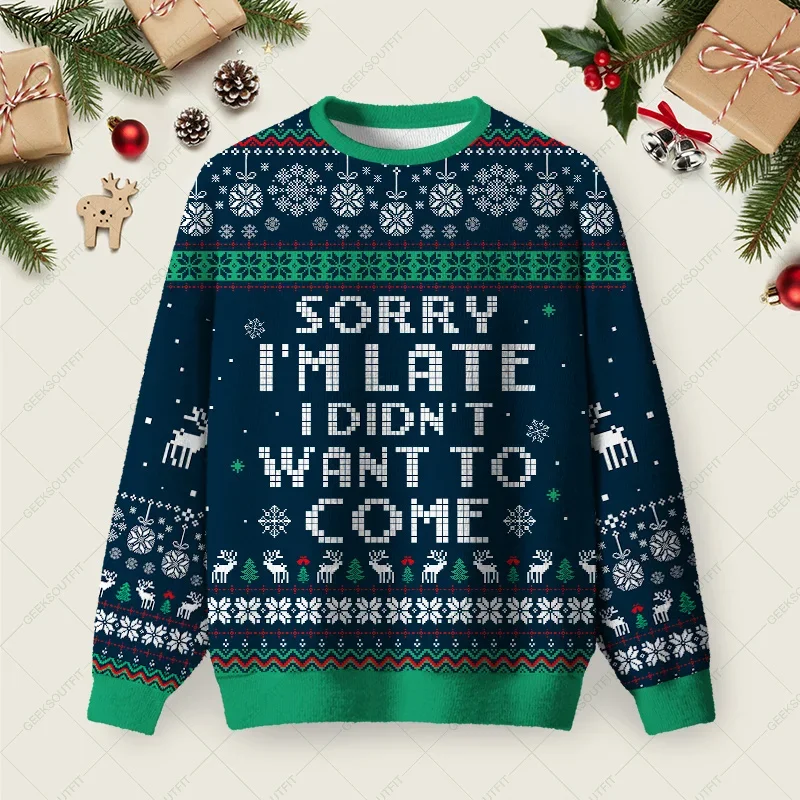 I Didn_t Want To Come Ugly Christmas Sweater Christmas Vacation Apparel Xmas Gifts For Her