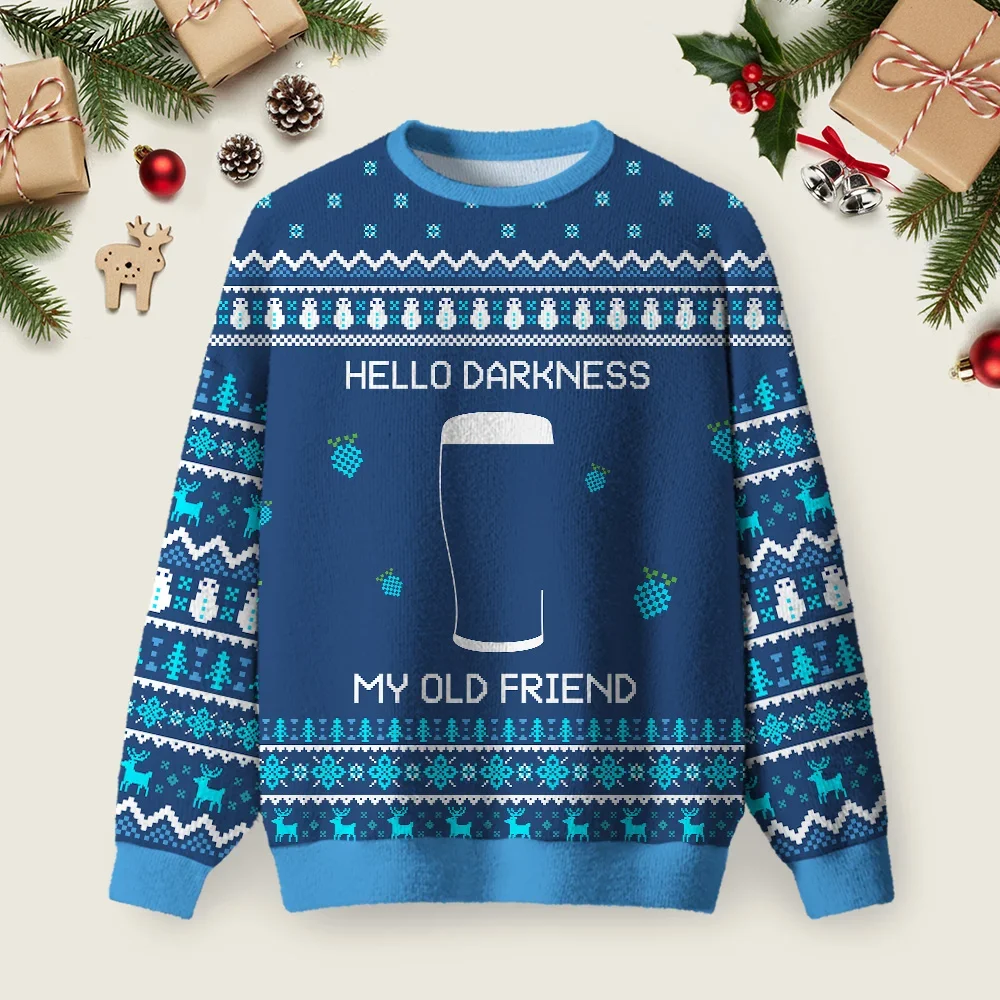 Hello Darkness My Old Friend Ugly Christmas Sweater Xmas Party Clothes Xmas Gifts For Dad