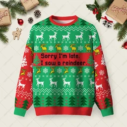 I Saw A Reindeer Ugly Christmas Sweater Winter Clothing Christmas Gifts For Sister