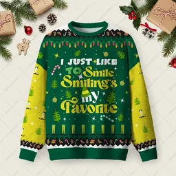 I Just Like To Smile Ugly Christmas Sweater Funny Xmas Sweaters Xmas Gifts For Dad