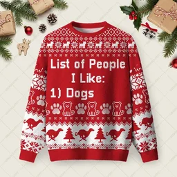 List Of People I Like Ugly Christmas Sweater Xmas Merch Christmas Gifts For Friends