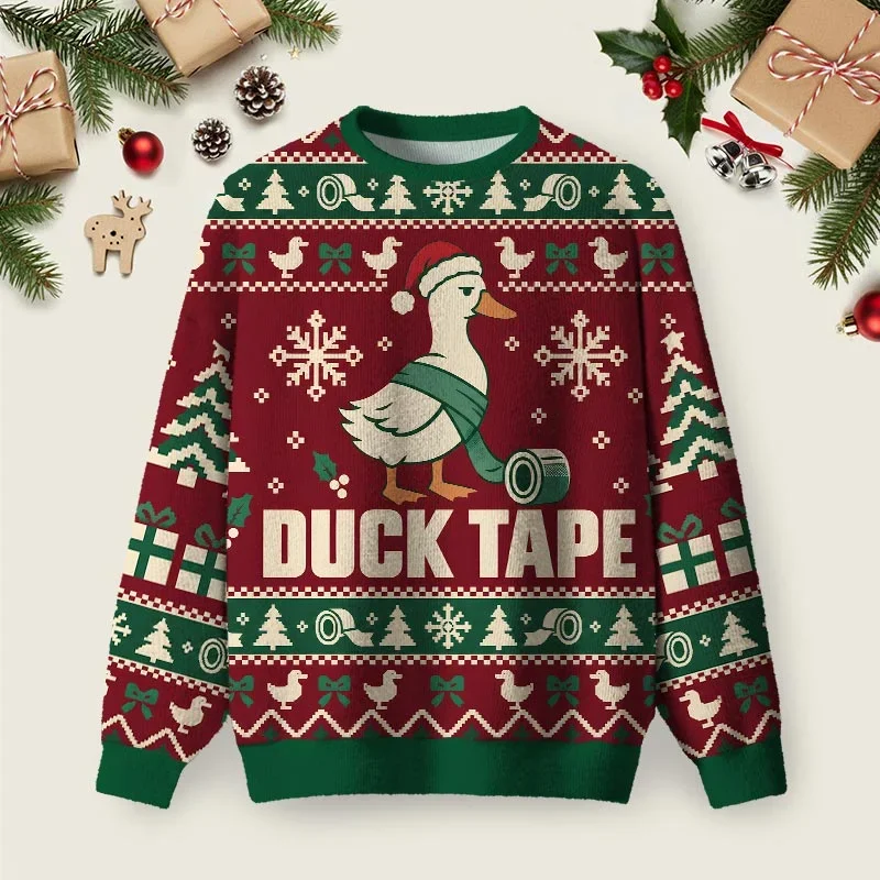 Duck Tape Holiday Ugly Christmas Sweater Hilarious Ugly Christmas Sweaters Gifts For Him
