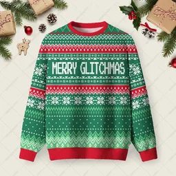 Merry Glitchmas Ugly Christmas Sweater Hilarious Ugly Christmas Sweaters Gifts Idea