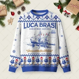 Luca Brasi Christmas Catches Ugly Christmas Sweater Xmas Apparel Christmas Gifts For Dad