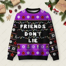 Friend Don_t Lie Ugly Christmas Sweater Xmas Party Outfits Christmas Gifts For Friend