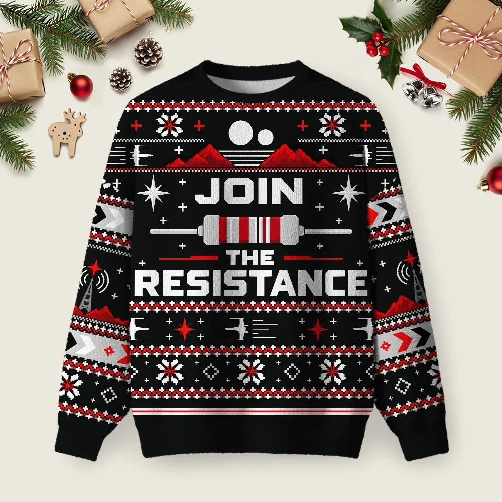 Join The Resistance Ugly Christmas Sweater Xmas Apparel Christmas Gifts For Sci Fi Fans