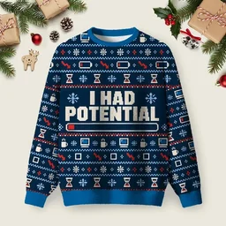 I Had Potential Ugly Christmas Sweater Xmas Merch Christmas Gifts For Friends