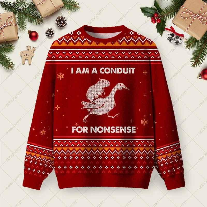 I Am A Conduit For Nonsense Ugly Christmas Sweater Xmas Merch Christmas Gifts For Friends