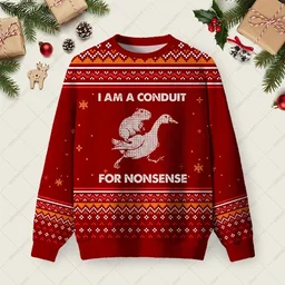 I Am A Conduit For Nonsense Ugly Christmas Sweater Xmas Merch Christmas Gifts For Friends