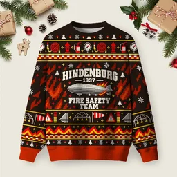 Fire Safety Team Ugly Christmas Sweater Xmas Party Outfits Xmas Gifts For Brother
