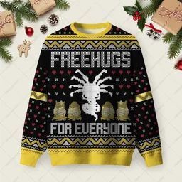 Free Hugs For Everyone Ugly Christmas Sweater Xmas Merch Christmas Gifts For Friends