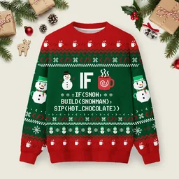 If Code Ugly Christmas Sweater Christmas Day Clothes Xmas Gifts For Him
