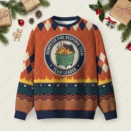 Dumpster Fire Response Team Ugly Christmas Sweater Winter Clothing Xmas Gifts For Daughter