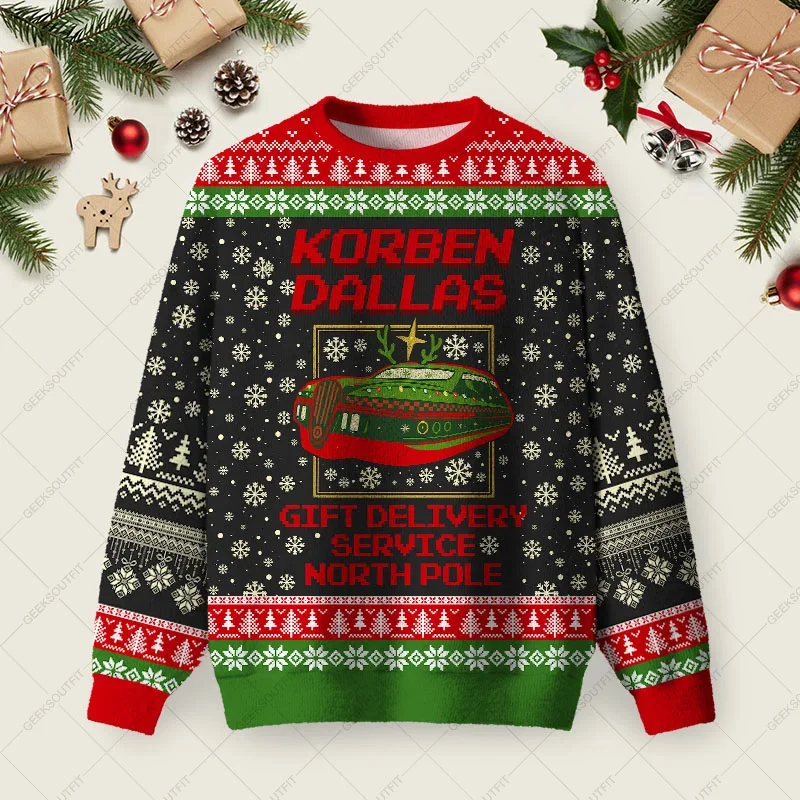 Korben Dallas Ugly Christmas Sweater Xmas Sweater Christmas Gifts Idea For Dad