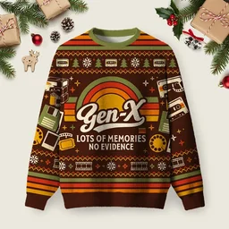 Gen X No Evidence Ugly Christmas Sweater Funny Xmas Sweaters Christmas Gifts For Mom