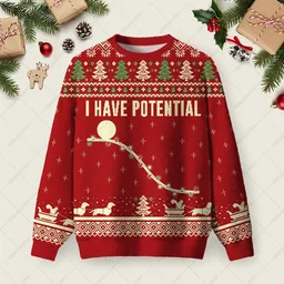 I Have Potential Ugly Christmas Sweater Ugly Holiday Sweater Xmas Gifts For Sister