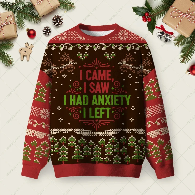 I Came I Saw Ugly Christmas Sweater Funny Xmas Sweaters Christmas Gifts For Family