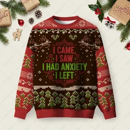 I Came I Saw Ugly Christmas Sweater Funny Xmas Sweaters Christmas Gifts For Family