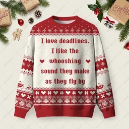 I Love Deadlines Ugly Christmas Sweater Christmas Vacation Apparel Xmas Gifts Idea