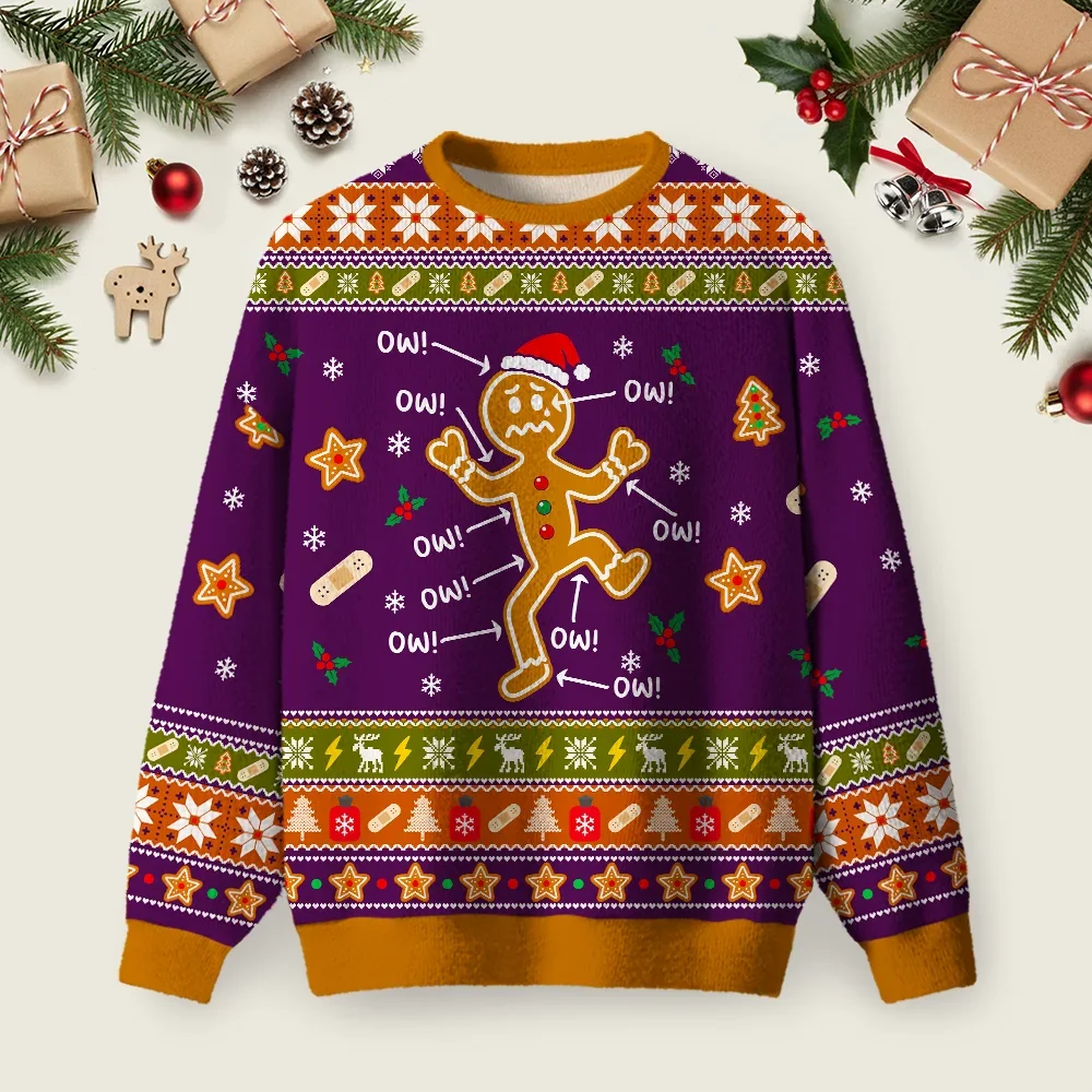 Funny Sore Gingerbread Ugly Christmas Sweater Ugly Holiday Sweater Xmas Gifts Idea