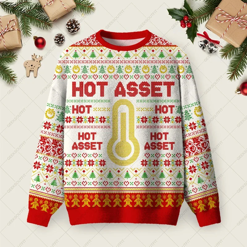Hot Asset Ugly Christmas Sweater Funny Xmas Sweaters Xmas Gifts For Sister