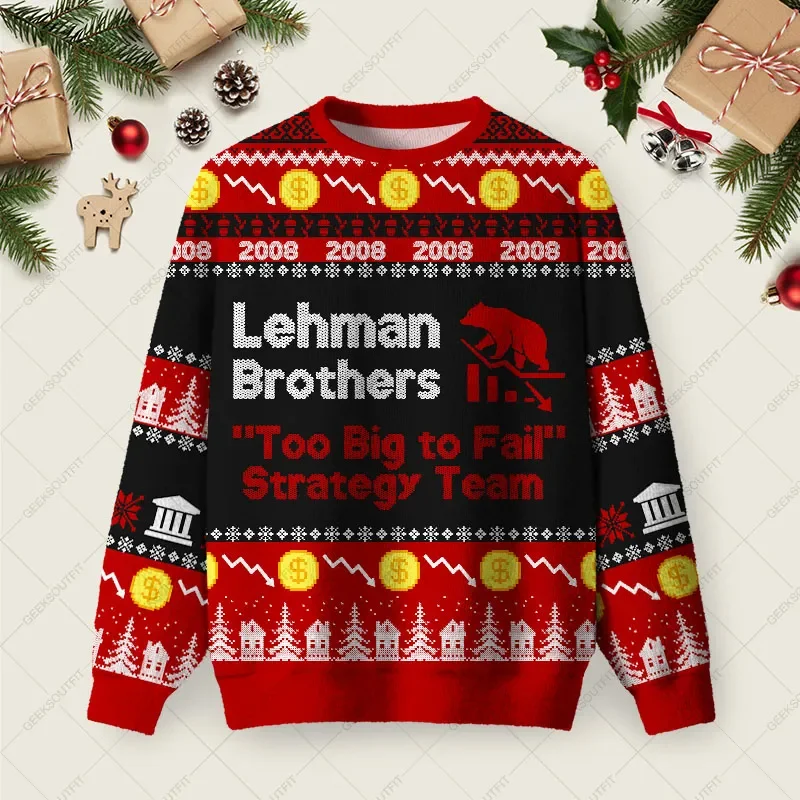 Lehman Brothers Ugly Christmas Sweater Xmas Apparel Xmas Gift For Mother