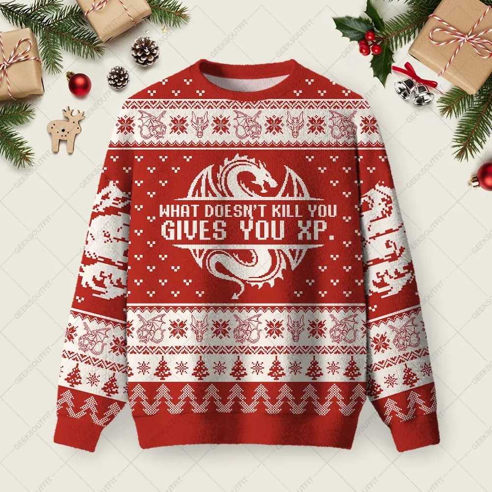 What Doesn_t Kill You Ugly Christmas Sweater Festive Clothing Xmas Gifts For Boyfriend