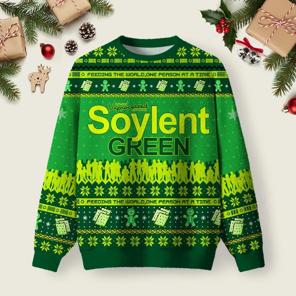 Soylent Green Ugly Christmas Sweater Holiday Christmas Sweaters Gifts For Husband