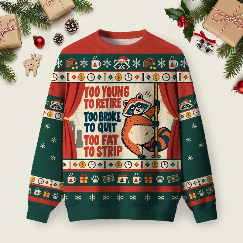Too Broke Too Fat Ugly Christmas Sweater Funny Ugly Xmas Sweaters Christmas Gifts For BFF