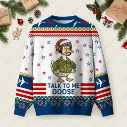 Talk To Me Goose Ugly Christmas Sweater Xmas Merch Christmas Gifts For Wife