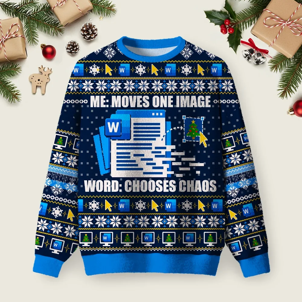Office Document Joke Ugly Christmas Sweater Christmas Party Outfit Xmas Gifts For Coworkers