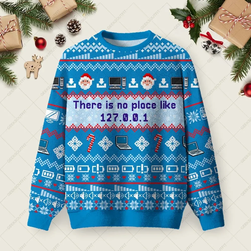 There Is No Place Like Ugly Christmas Sweater Xmas Outfits Christmas Gifts For Husband