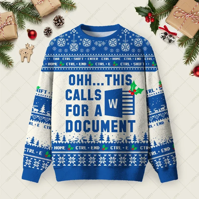 This Calls For A Document Ugly Christmas Sweater Hilarious Ugly Christmas Sweaters Xmas Gifts