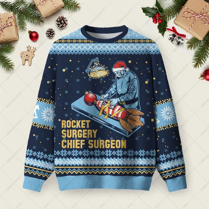 Rocket Surgery Chief Surgeon Ugly Christmas Sweater Funny Ugly Xmas Sweaters Xmas Gifts