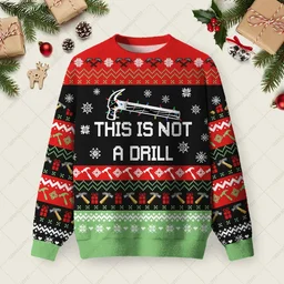 This Is Not A Drill Ugly Christmas Sweater Xmas Apparel Christmas Gifts For Friends