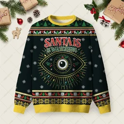 Santa Is Watching You Ugly Christmas Sweater Funny Xmas Sweaters Xmas Gifts For Brother