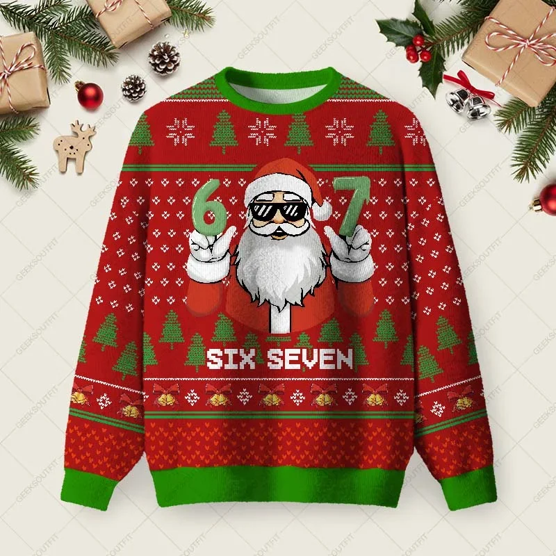 Santa 67 Ugly Christmas Sweater Funny Xmas Sweaters Christmas Gifts For Brother