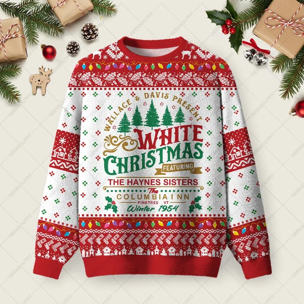 White Christmas Ugly Christmas Sweater Xmas Merch Christmas Gifts For Family_