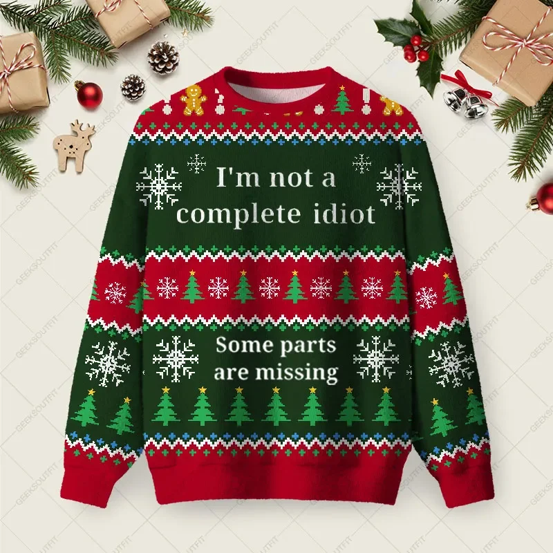 Some Parts Are Missing Ugly Christmas Sweater Funny Ugly Xmas Sweaters Gifts For Brother
