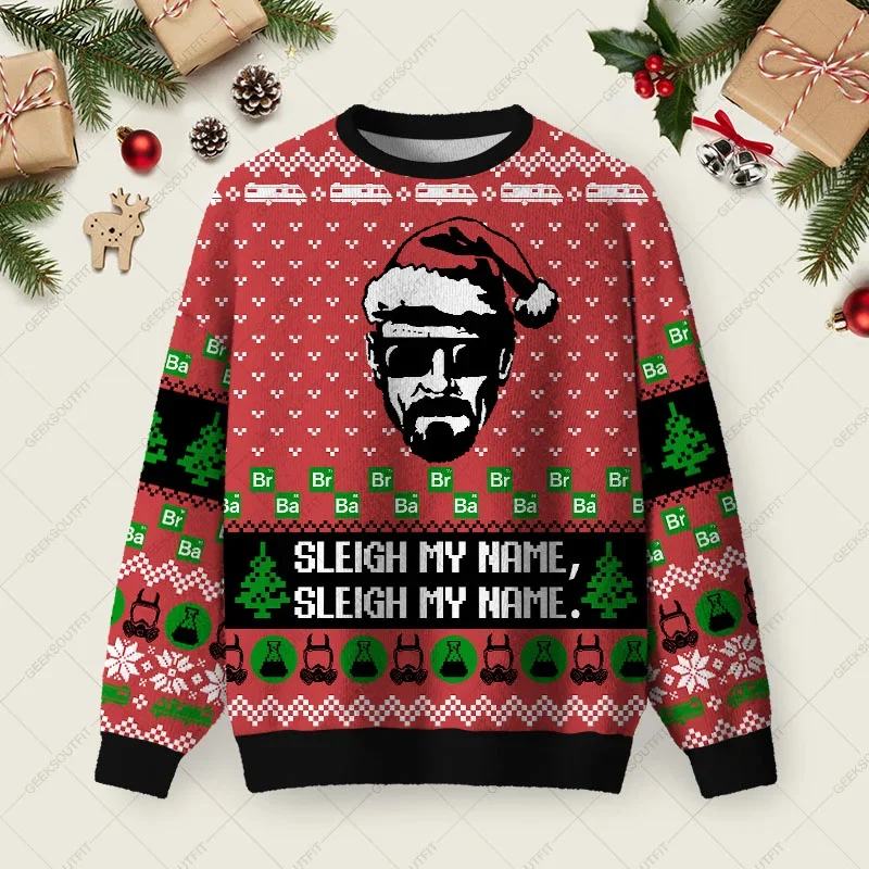 Sleigh My Name Ugly Christmas Sweater Funny Xmas Sweaters Christmas Gifts For Dad