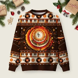 Stevie Wonder Songs In The Key Of Life Ugly Christmas Sweater Festive Clothing Xmas Gifts